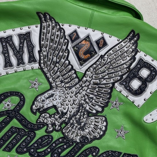 Pelle Pelle American Bruiser Green Leather Jacket Pelle Pelle American Bruiser Green Leather Jacket