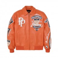 Pelle Pelle American Bruiser Leather Varsity Bomber Jacket