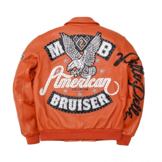 Pelle Pelle American Bruiser Leather Varsity Bomber Jacket Pelle Pelle American Bruiser Leather Varsity Bomber Jacket