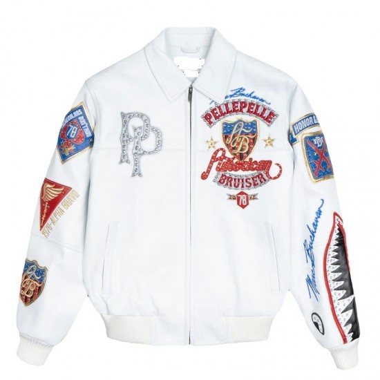 Pelle Pelle American Bruiser Plush White Jacket Pelle Pelle American Bruiser Plush White Jacket