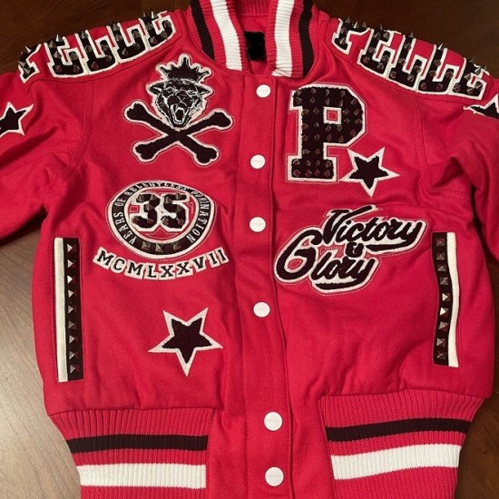 Pelle Pelle Anniversary Edition Varsity Red Jacket Pelle Pelle Anniversary Edition Varsity Red Jacket