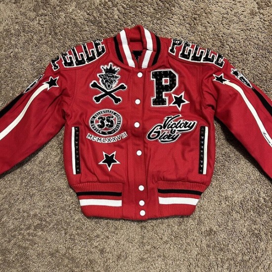 Pelle Pelle Anniversary Edition Varsity Red Jacket Pelle Pelle Anniversary Edition Varsity Red Jacket