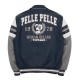 Pelle Pelle Arches Navy and Gray Leather Jacket Pelle Pelle Arches Navy and Gray Leather Jacket