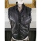 Pelle Pelle Black Faux Leather Puffer Vest Pelle Pelle Black Faux Leather Puffer Vest