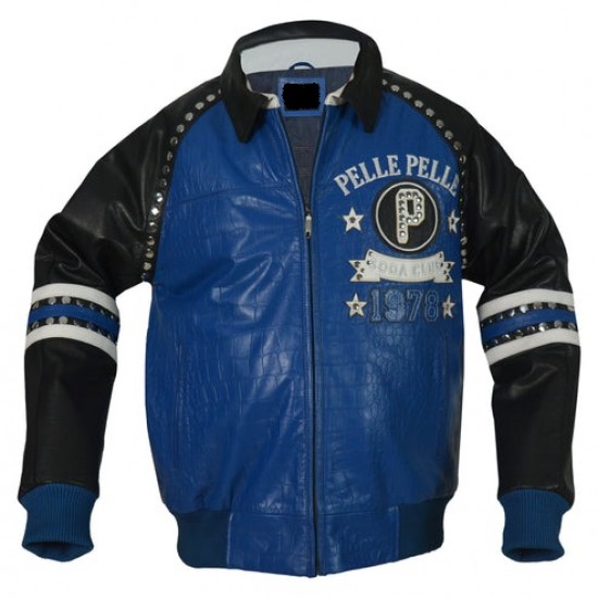 Pelle Pelle Blue Soda Club Leather Jacket Pelle Pelle Blue Soda Club Leather Jacket