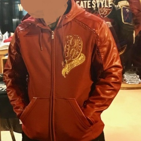 Pelle Pelle Born and Raised Hooded Leather Jacket Pelle Pelle Born and Raised Hooded Leather Jacket