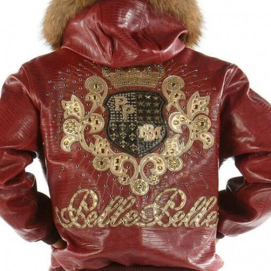 Pelle Pelle Crest Maroon Leather Jacket Pelle Pelle Crest Maroon Leather Jacket