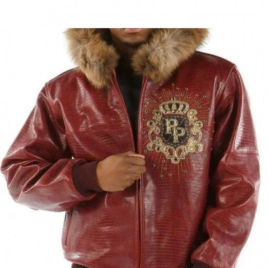 Pelle Pelle Crest Maroon Leather Jacket Pelle Pelle Crest Maroon Leather Jacket