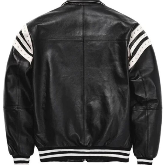 Pelle Pelle Encrusted Black Varsity Jacket