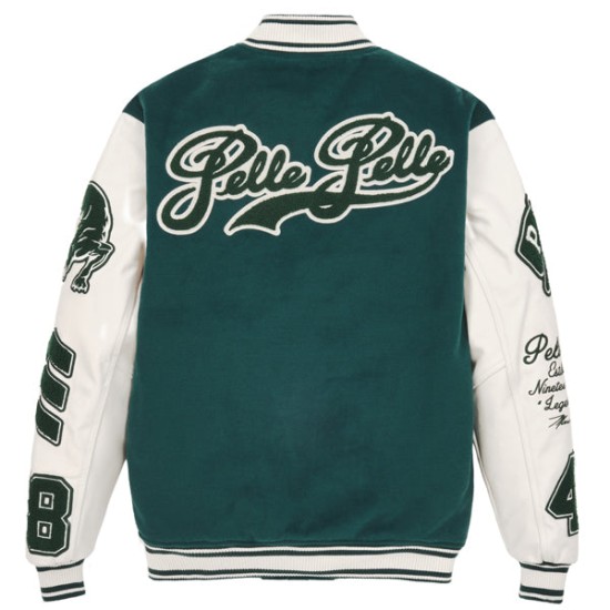 Pelle Pelle Green Biker 1978 Varsity Jacket Pelle Pelle Green Biker 1978 Varsity Jacket