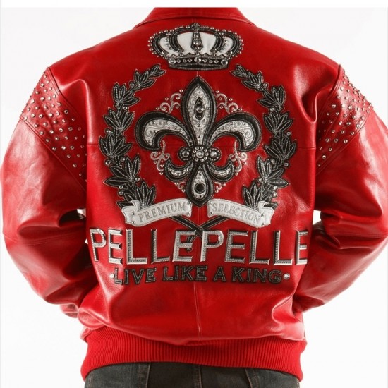 Pelle Pelle Live Like A King Red Leather Jacket Pelle Pelle Live Like A King Red Leather Jacket