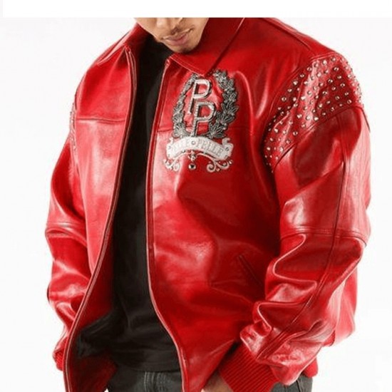 Pelle Pelle Live Like A King Red Leather Jacket Pelle Pelle Live Like A King Red Leather Jacket
