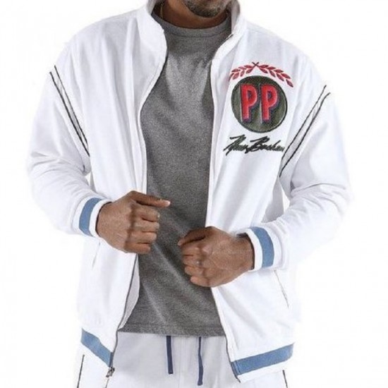 Pelle Pelle Mens Biker 1978 White Jacket Pelle Pelle Mens Biker 1978 White Jacket