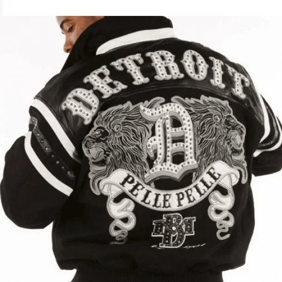Pelle Pelle Mens Black Detroit City Jacket Pelle Pelle Mens Black Detroit City Jacket