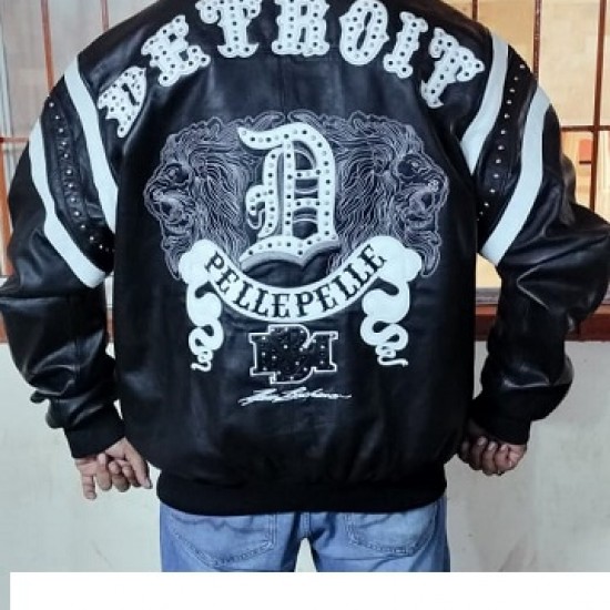 Pelle Pelle Mens Black Detroit City Jacket Pelle Pelle Mens Black Detroit City Jacket