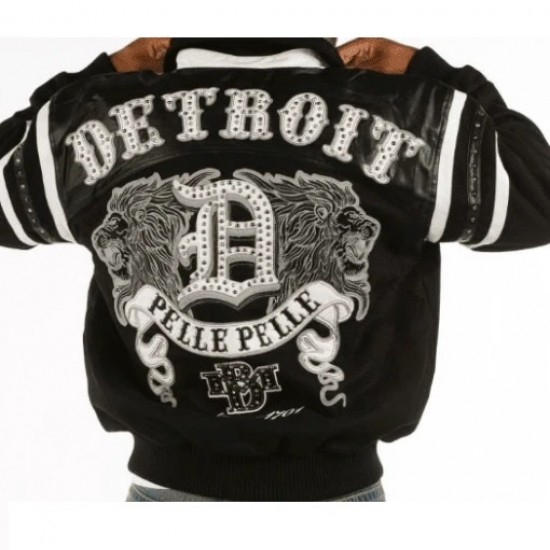 Pelle Pelle Mens Black Detroit City Jacket Pelle Pelle Mens Black Detroit City Jacket