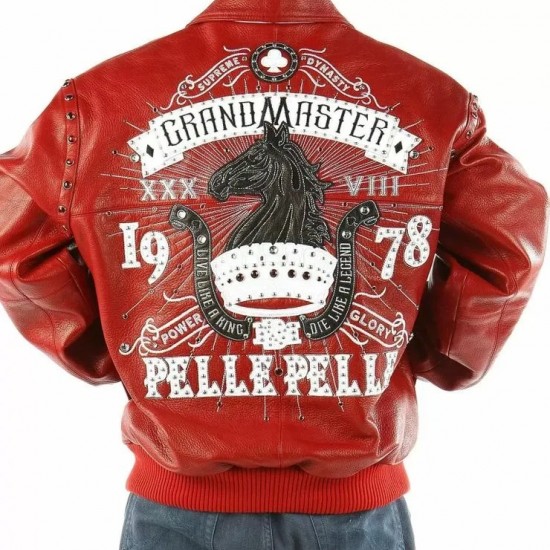 Pelle Pelle Mens Grandmaster Red Plush Jacket Pelle Pelle Mens Grandmaster Red Plush Jacket