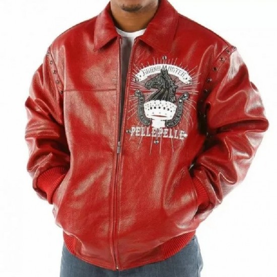 Pelle Pelle Mens Grandmaster Red Plush Jacket Pelle Pelle Mens Grandmaster Red Plush Jacket