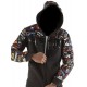 Pelle Pelle Mens Vintage Black Biker Hooded Jacket Pelle Pelle Mens Vintage Black Biker Hooded Jacket