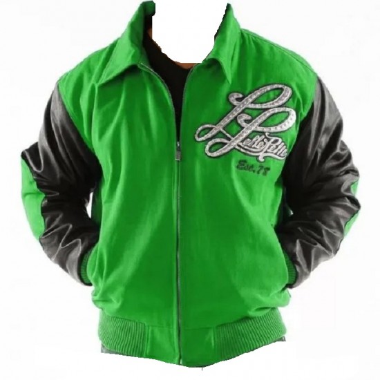Pelle Pelle Notorious Green Varsity Jacket Pelle Pelle Notorious Green Varsity Jacket