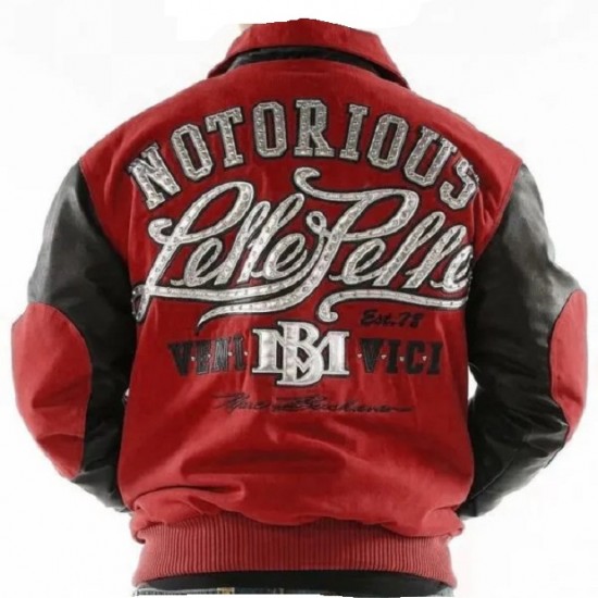 Pelle Pelle Notorious Red Varsity Jacket Pelle Pelle Notorious Red Varsity Jacket
