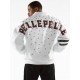 Pelle Pelle Studded Letterman White Jacket Pelle Pelle Studded Letterman White Jacket