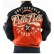 Pelle Pelle Unstoppable Revolution Orange Varsity Jacket Pelle Pelle Unstoppable Revolution Orange Varsity Jacket