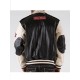 Pelle Pelle Varsity Biker Blackivory Plush Jacket Pelle Pelle Varsity Biker Blackivory Plush Jacket