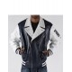 Pelle Pelle White Black Biker Men Jacket Pelle Pelle White Black Biker Men Jacket