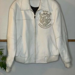 Pelle Pelle White Premium Leather Stud Jacket