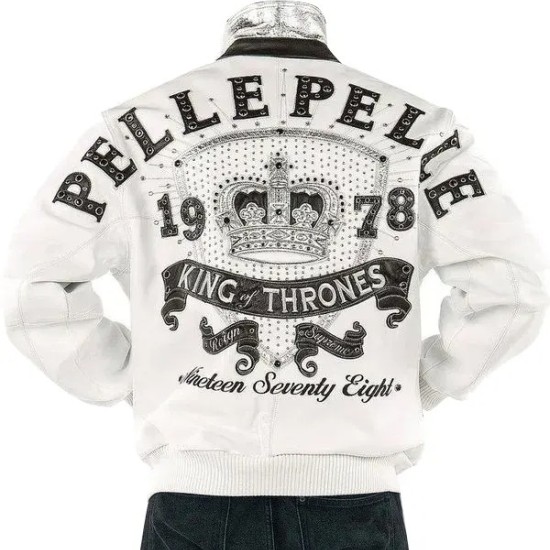 Pelle Pelle White Queen 1978 White Leather Jacket