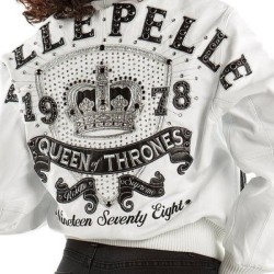 Pelle Pelle White Queen 1978 White Leather Jacket