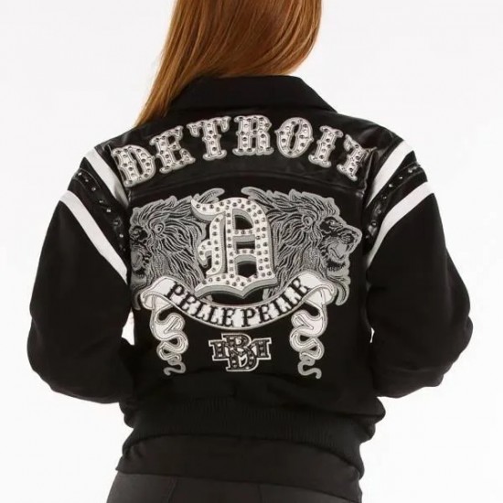 Pelle Pelle Womens Black Detroit City Jacket Pelle Pelle Womens Black Detroit City Jacket