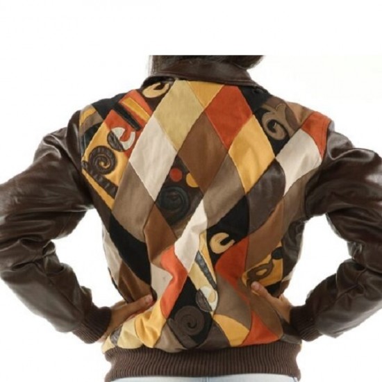 Pelle Pelle Womens Brown Bomber Jacket Pelle Pelle Womens Brown Bomber Jacket
