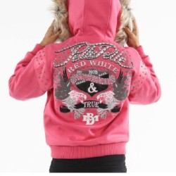 Pelle Pelle Womens Signature Pink Wool Jacket