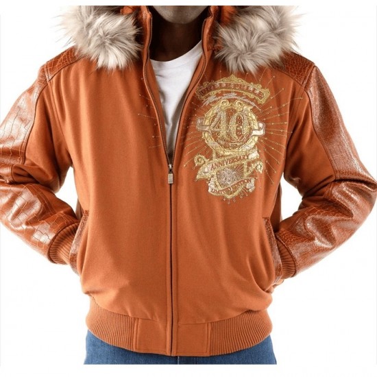 Pelle Pelle Womens Vintage Marc Buchanan Brown Hooded Jacket Pelle Pelle Womens Vintage Marc Buchanan Brown Hooded Jacket