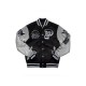 Pelle Pelle World Famous Black With Grey Varsity Jacket Pelle Pelle World Famous Black With Grey Varsity Jacket