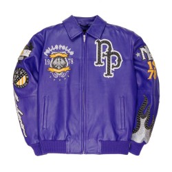 Pelle Pelle World Famous Purple Leather Jacket
