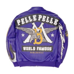 Pelle Pelle World Famous Purple Leather Jacket