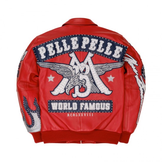 Pelle Pelle World Famous Red Leather Jacket Pelle Pelle World Famous Red Leather Jacket
