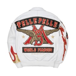 Pelle Pelle World Famous White Leather Jacket