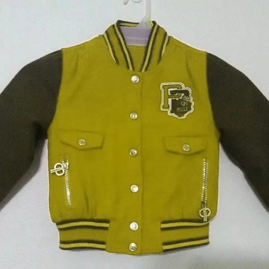 Pelle Pelle Yellow Varsity Jacket Pelle Pelle Yellow Varsity Jacket