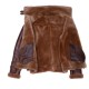 Phan's Brown Aviator bomber shearling jacket with a waist belt Phan's Brown Aviator bomber shearling jacket with a waist belt