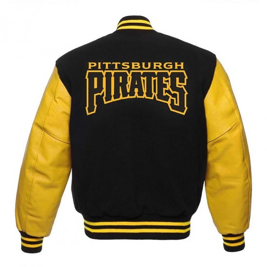 Pittsburgh Pirates Black and Yellow Varsity Jacket Pittsburgh Pirates Black and Yellow Varsity Jacket