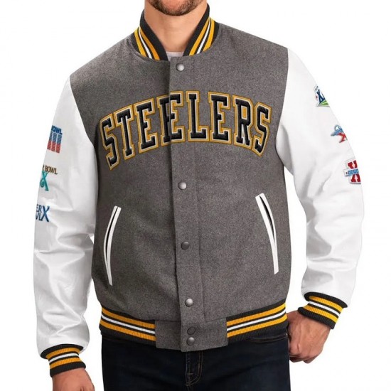 Pittsburgh Steelers Challenger Varsity Jacket Pittsburgh Steelers Challenger Varsity Jacket
