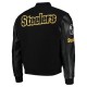 Pittsburgh Steelers Logo Black Letterman Jacket Pittsburgh Steelers Logo Black Letterman Jacket