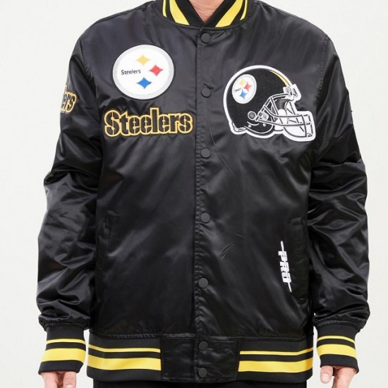 Pittsburgh Steelers Mash Up Satin Jacket Pittsburgh Steelers Mash Up Satin Jacket