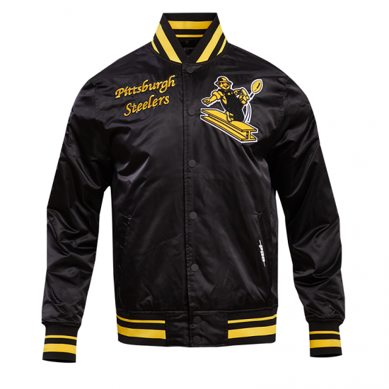 Pittsburgh Steelers Retro Classic Rib Satin Jacket Pittsburgh Steelers Retro Classic Rib Satin Jacket