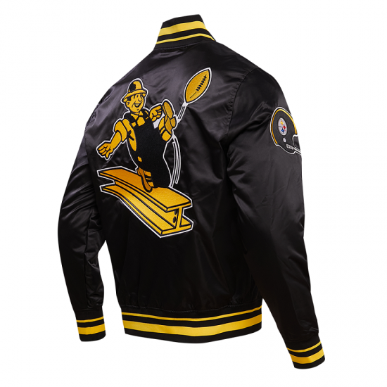 Pittsburgh Steelers Retro Classic Rib Satin Jacket Pittsburgh Steelers Retro Classic Rib Satin Jacket