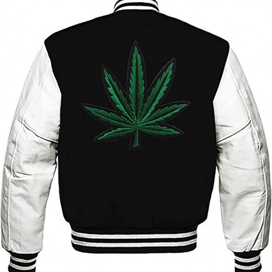 Pot Leaf Weed Cannabis Rastafarian High Times Black Varsity Jacket Pot Leaf Weed Cannabis Rastafarian High Times Black Varsity Jacket